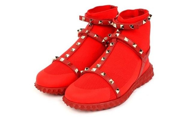 Lookbook (Women) Valentino High-Top Knit 'Red Breathable Slip-On' QW2S0F82PBH0RO
