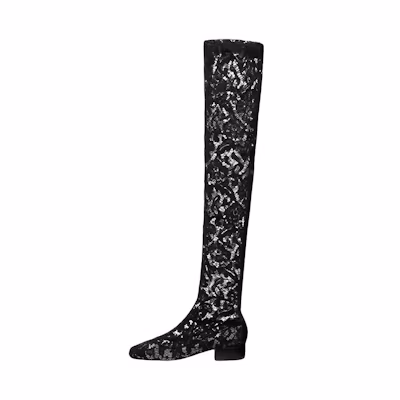 (W) Valentino High-Top Pull-On Chunky Heel Boots 'Black'