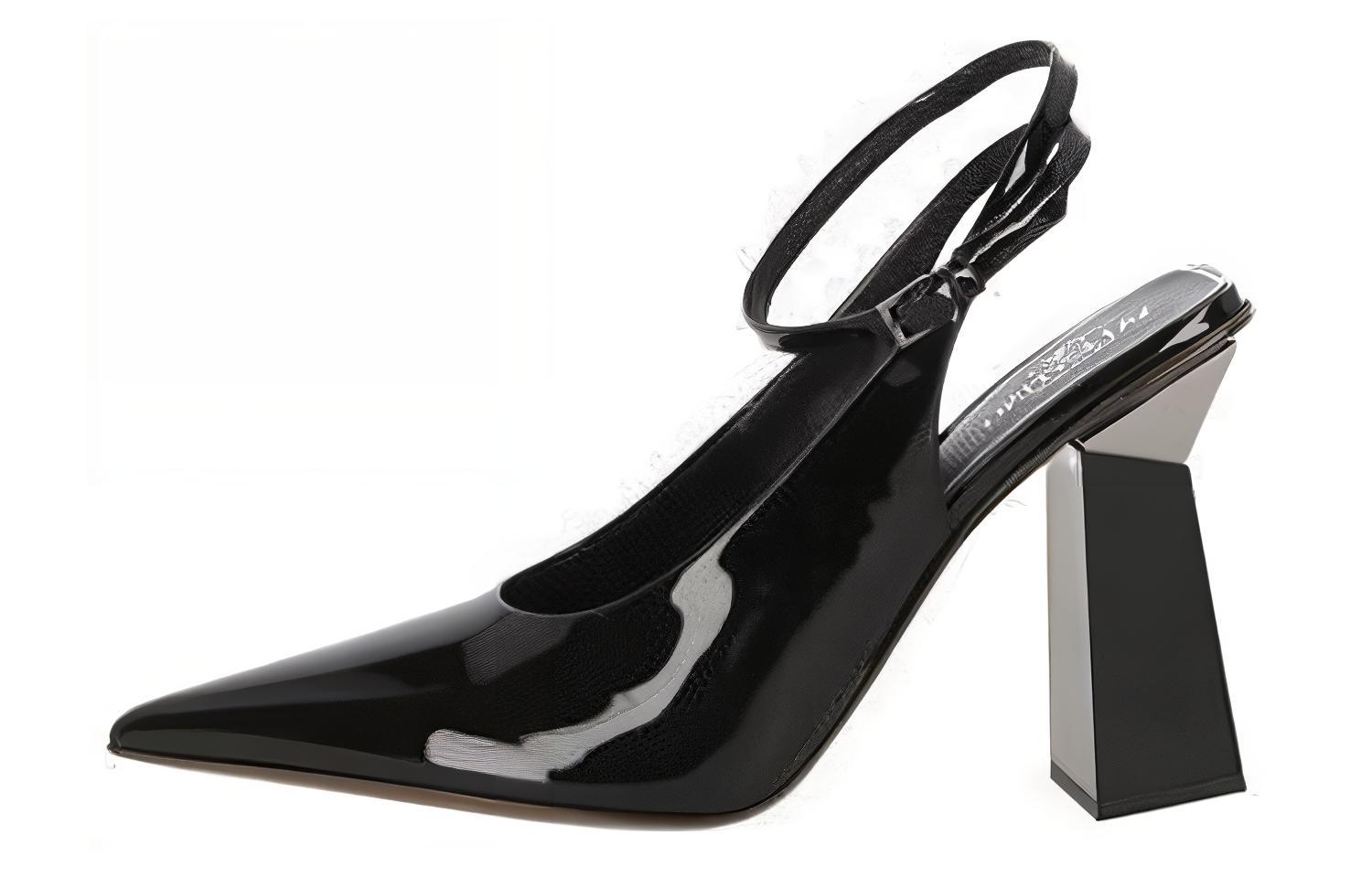 (W) Valentino High Heels 'Black Patent Simple Alien Heel'