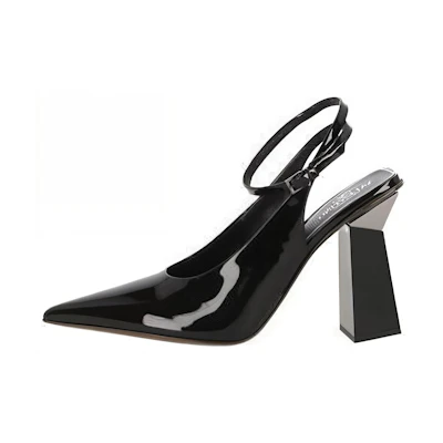 (W) Valentino High Heels 'Black Patent Simple Alien Heel'