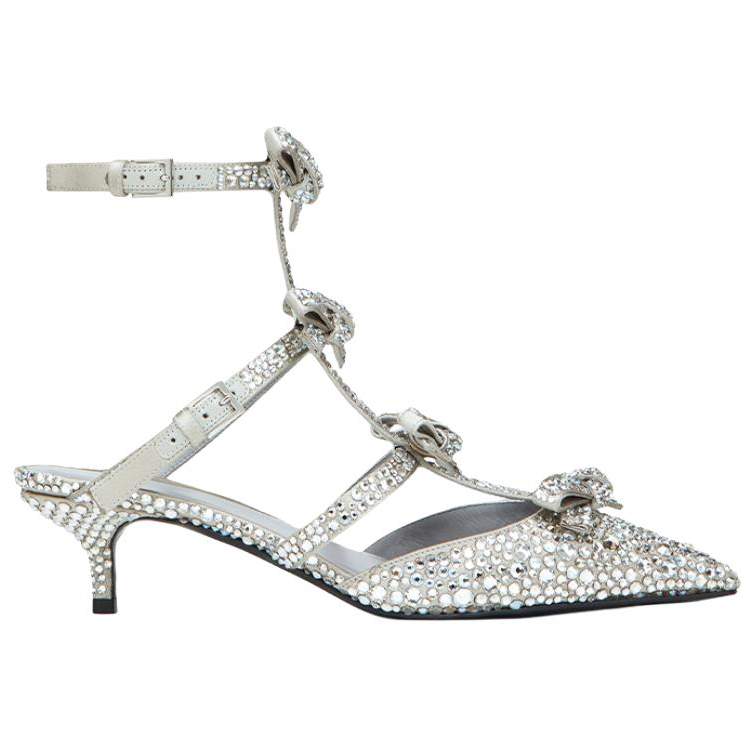 (W) Valentino High Heels 'French Bows Light Grey Satin Crystal' 圖 2