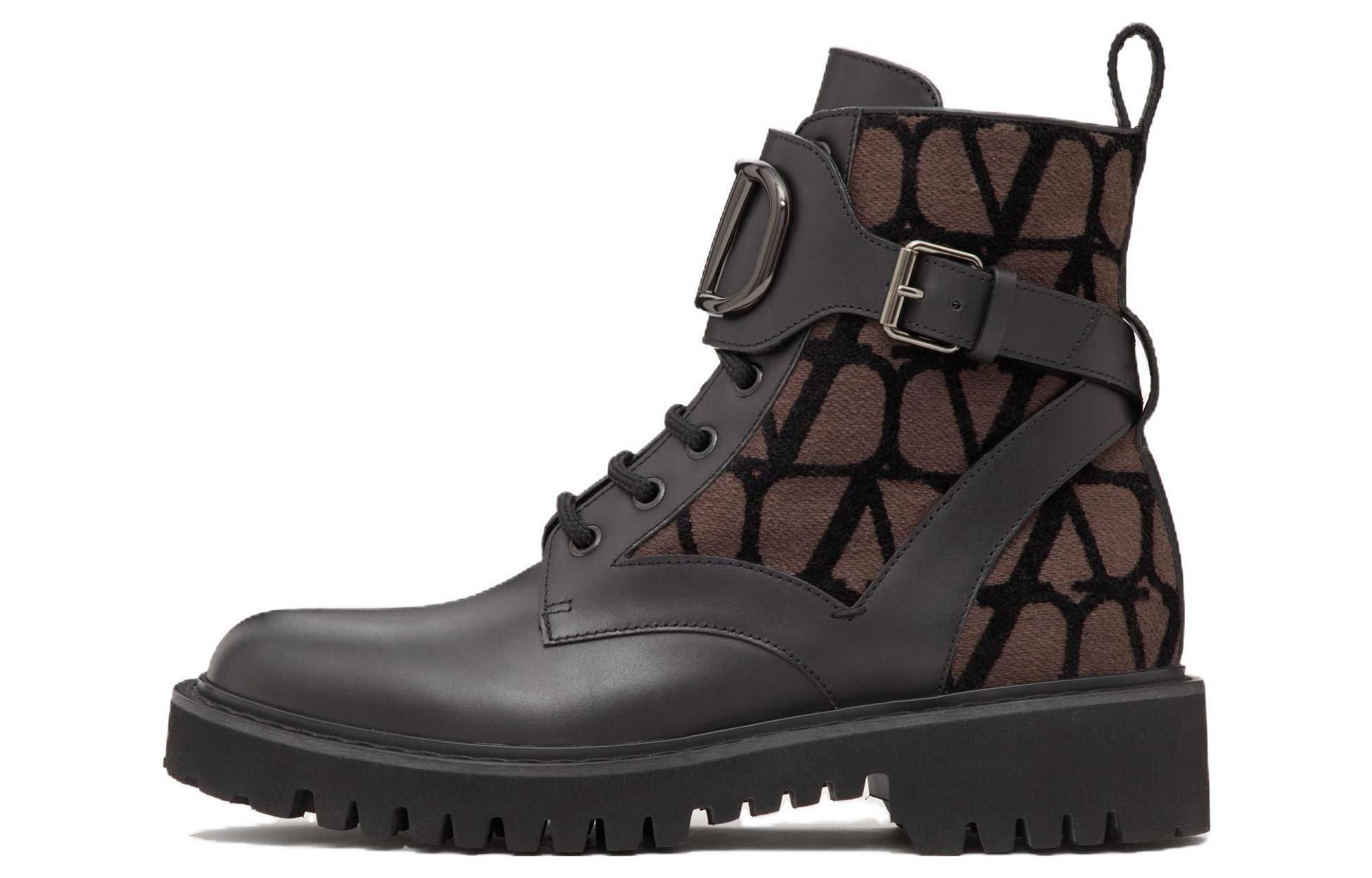 (Women) Valentino Iconographe Combat Boot 'VLogo - Fondant Black' 3W2S0Q03-HQZ-U02