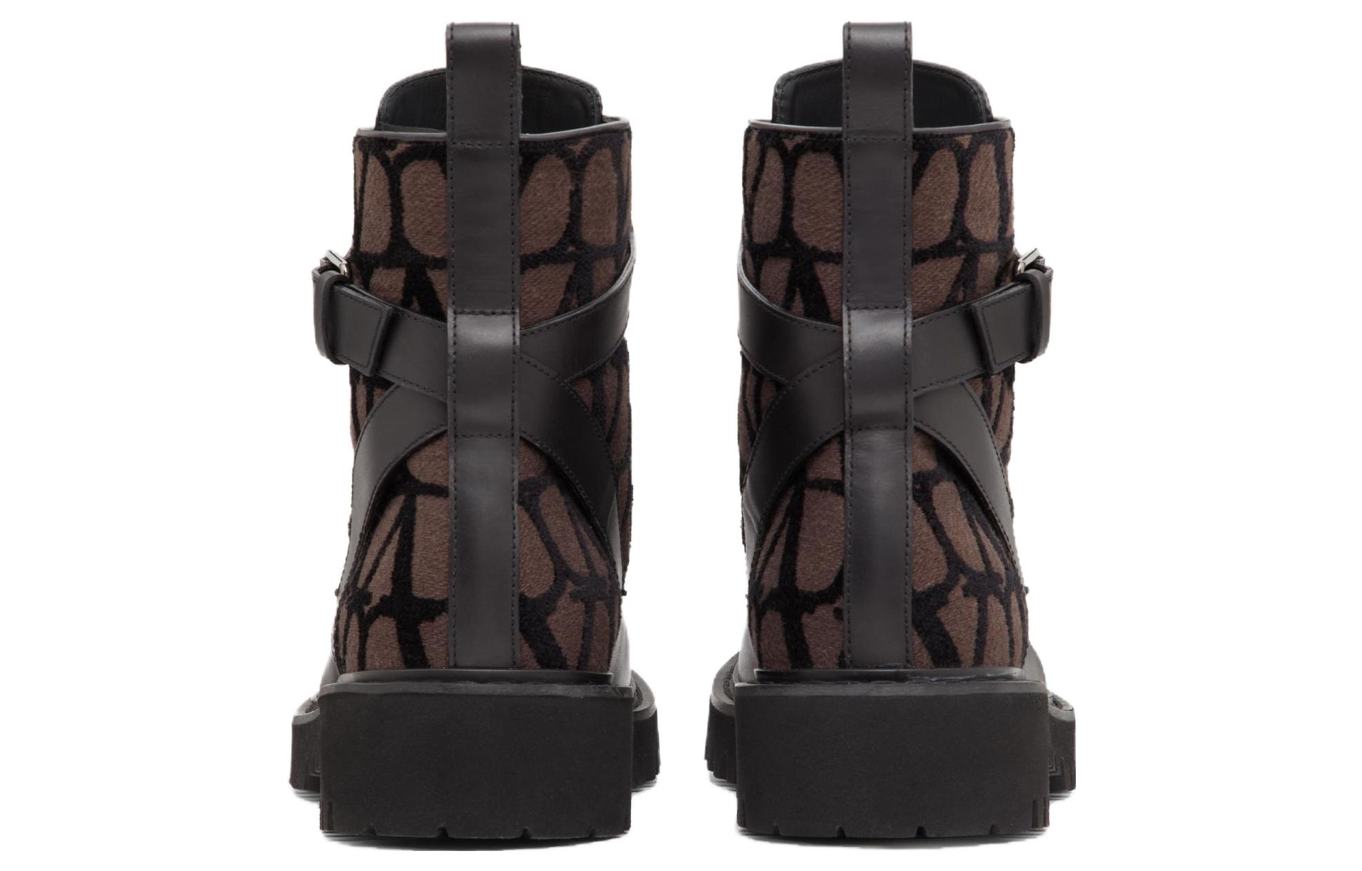 Shop (Women) Valentino Iconographe Combat Boot 'VLogo - Fondant Black' 3W2S0Q03-HQZ-U02