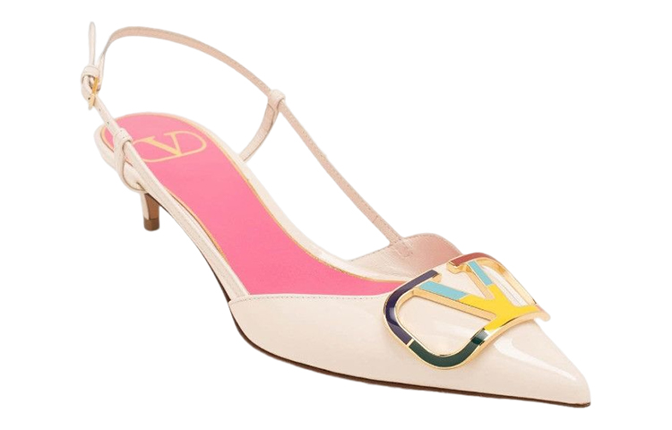 Order (W) Valentino Tumit Kucing Mule 'Merah Jambu' XW2S0Q70ADWI16