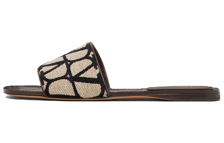 (Women) Valentino Knit Slip-On Flat 'Beige Black' 2W0S0GS4WIC6ZN