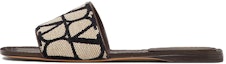 Buy (W) Valentino Knit Slip-On Flat 'Beige Hitam' 2W0S0GS4WIC6ZN