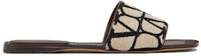 Order (Women) Valentino Knit Slip-On Flat 'Beige Black' 2W0S0GS4WIC6ZN
