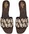 (W) Valentino Knit Slip-On Flat 'Beige Hitam' 2W0S0GS4WIC6ZN