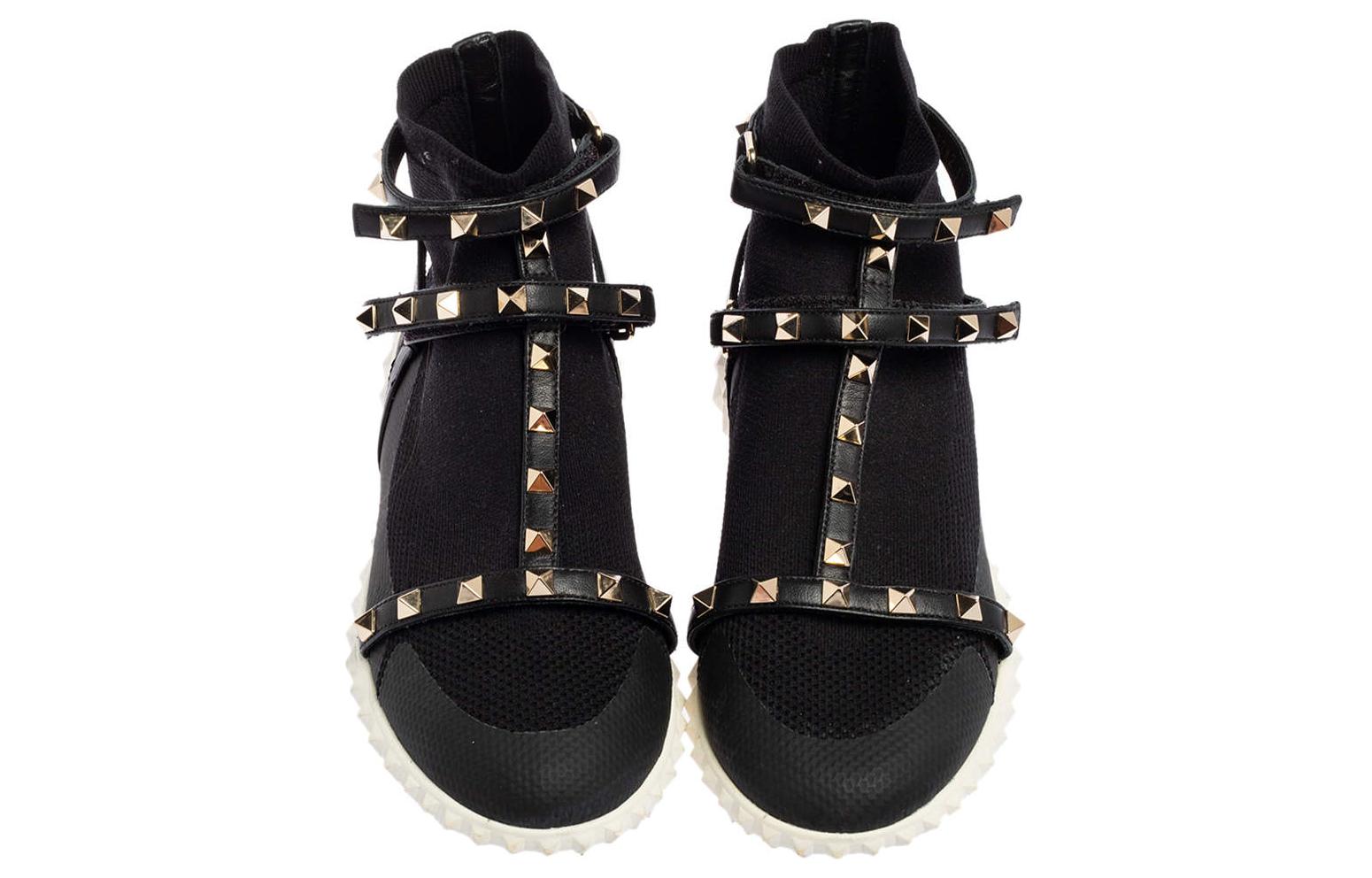 (W) Valentino Knit Sock Mid-Top 'Black' 圖 4
