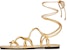 (Women) Valentino Lace-Up Open Toe Sandal 'Gold' WS0GG6RNJKM5