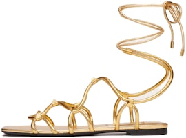 (Women) Valentino Lace-Up Open Toe Sandal 'Gold' WS0GG6RNJKM5 (Women) Valentino Lace-Up Open Toe Sandal 'Gold' WS0GG6RNJKM5