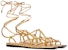 (Women) Valentino Lace-Up Open Toe Sandal 'Gold' WS0GG6RNJKM5