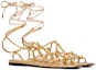 Order (Women) Valentino Lace-Up Open Toe Sandal 'Gold' WS0GG6RNJKM5