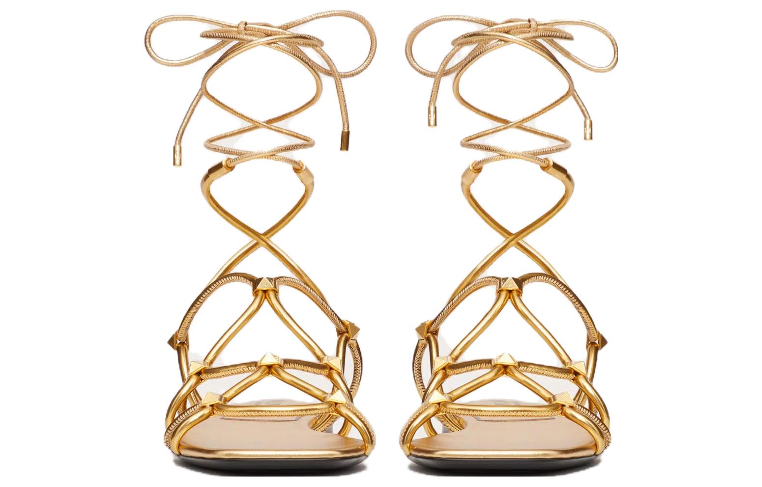 Lookbook (W) 华伦天奴金色系带露趾凉鞋 WS0GG6RNJKM5