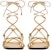 (Women) Valentino Lace-Up Open Toe Sandal 'Gold' WS0GG6RNJKM5