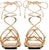 (Women) Valentino Lace-Up Open Toe Sandal 'Gold' WS0GG6RNJKM5