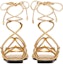Shop (Women) Valentino Lace-Up Open Toe Sandal 'Gold' WS0GG6RNJKM5