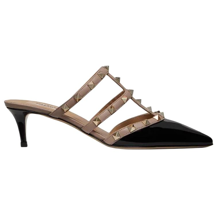 (W) Valentino Leather 5.5cm 'Fashionable Versatile Brown Slide' 圖 2