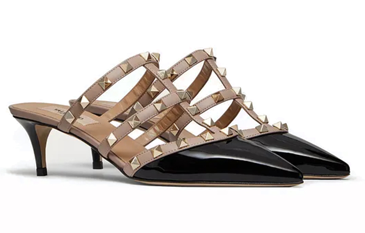 (W) Valentino Leather 5.5cm 'Fashionable Versatile Brown Slide' 圖 3