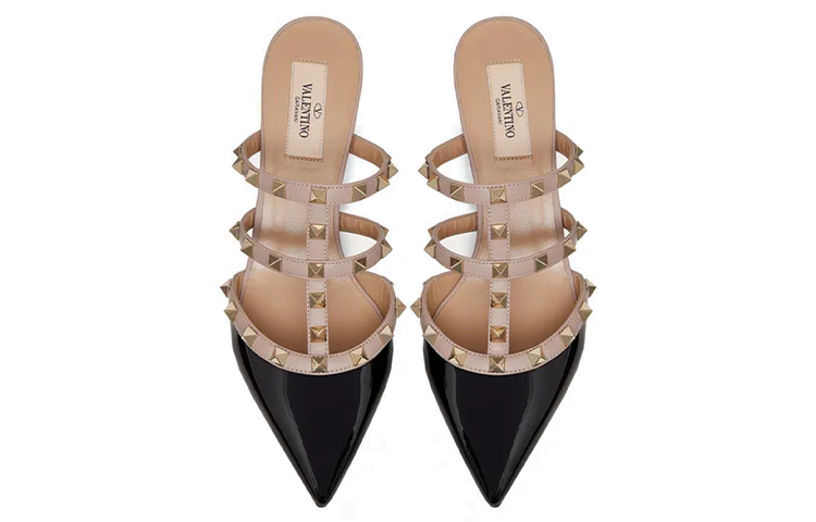 (W) Valentino Leather 5.5cm 'Fashionable Versatile Brown Slide' 圖 4