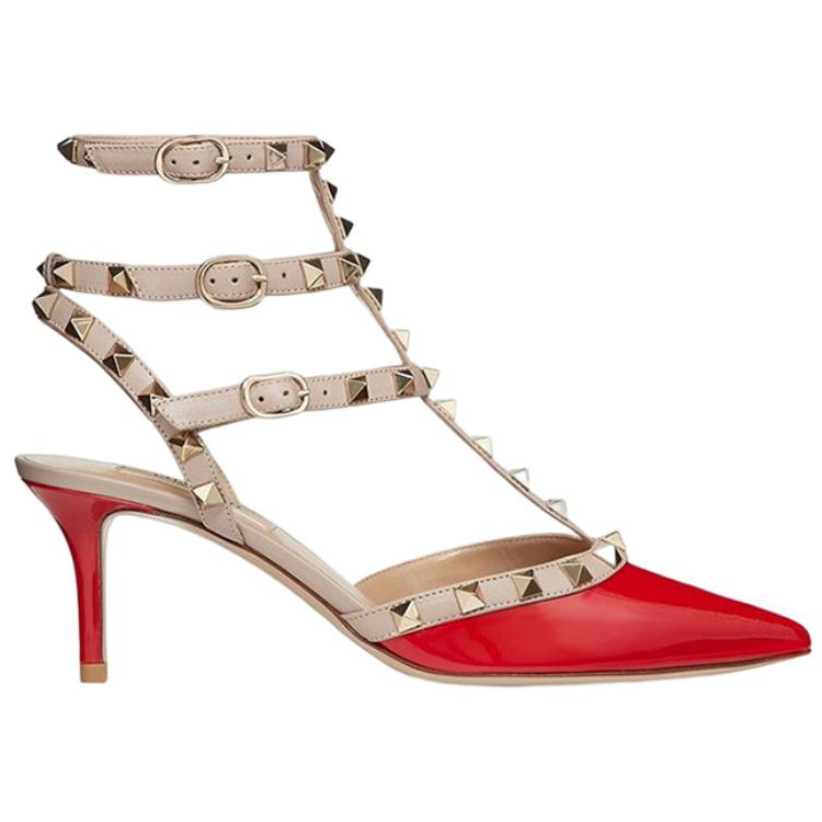 (W) Valentino Leather 'Fashion Buckle Stiletto Red' 圖 2