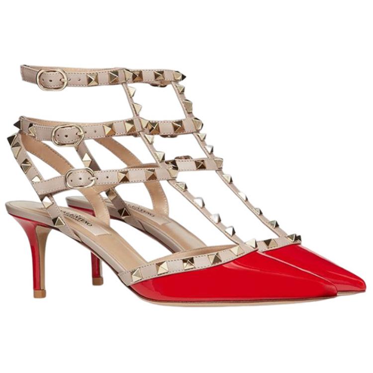 (W) Valentino Leather 'Fashion Buckle Stiletto Red' 圖 3