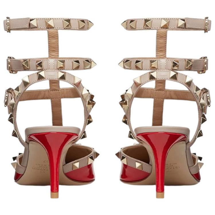 (W) Valentino Leather 'Fashion Buckle Stiletto Red' 圖 5