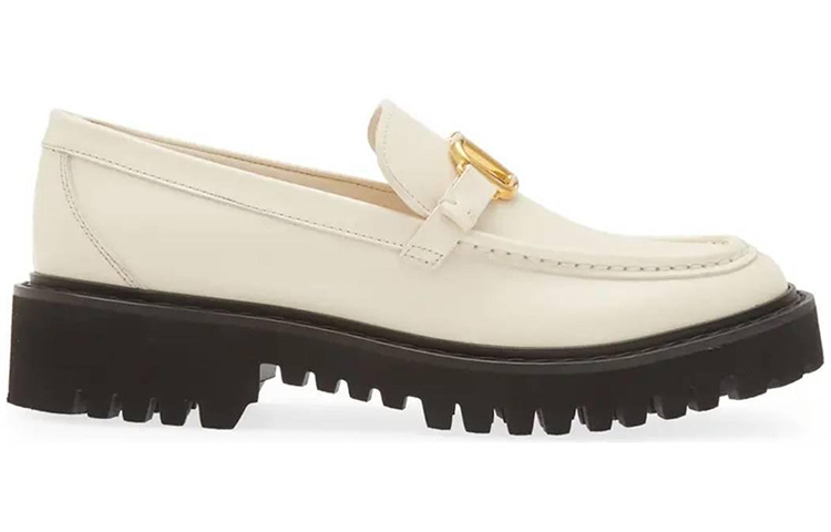 (W) Valentino Leather 'Ivory' 'Fashion Slip-On Loafer' 圖 2