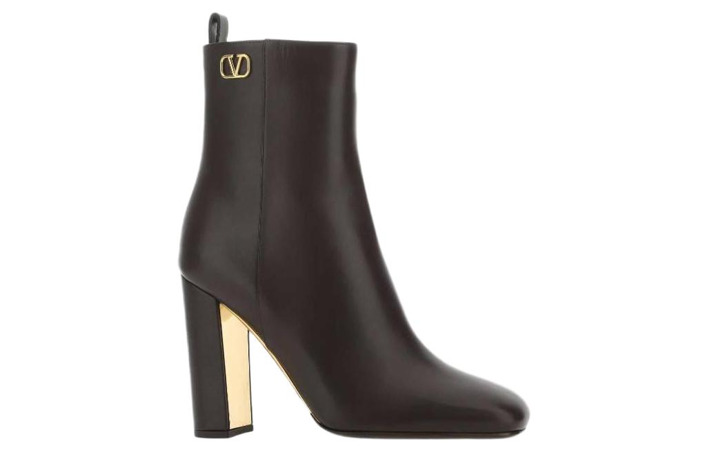 (W) Valentino Leather Boot 'Brown' 'Logo Fashion' 圖 3