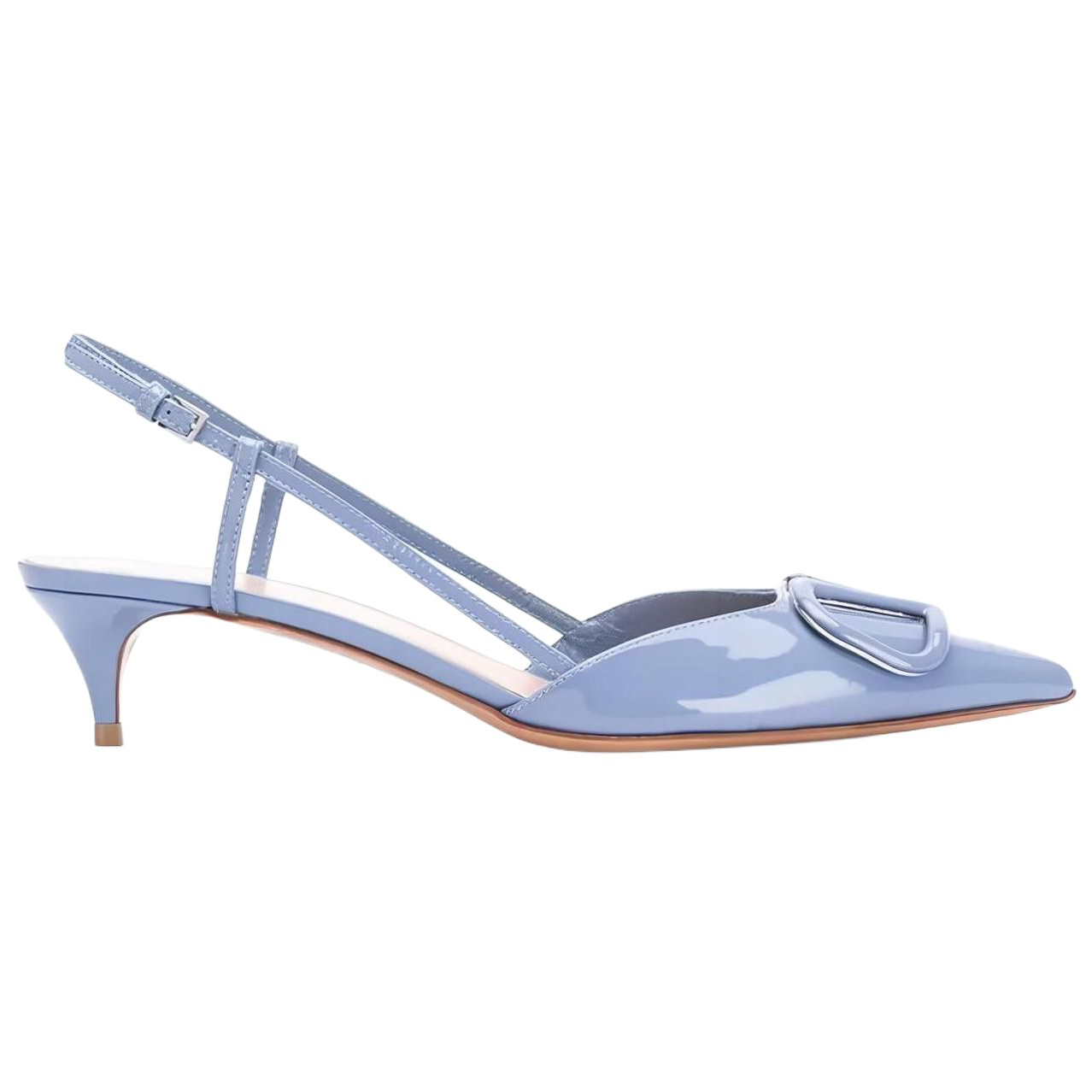 (W) Valentino Leather Buckle 'Fashion Sandal Blue' 圖 2