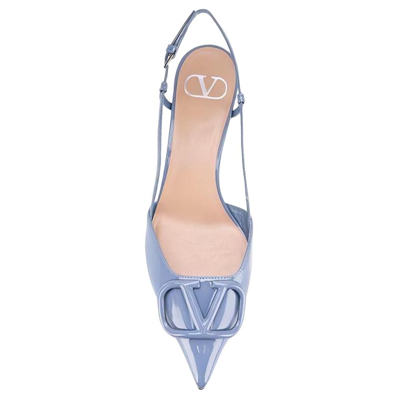 (W) Valentino Leather Buckle 'Fashion Sandal Blue' 圖 5