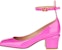 (W) Valentino Kulit Buckle Tumit Blok Hujung Bulat 'Pink' 2W2S0FW9VNEUWT