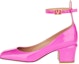 Buy (W) Valentino Kulit Buckle Tumit Blok Hujung Bulat 'Pink' 2W2S0FW9VNEUWT