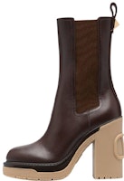 (Women) Valentino Leather Chunky Heel Chelsea Boot 'Brown' 1W2S0EV8ASD7DN (Women) Valentino Leather Chunky Heel Chelsea Boot 'Brown' 1W2S0EV8ASD7DN