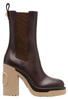 (Women) Valentino Leather Chunky Heel Chelsea Boot 'Brown' 1W2S0EV8ASD7DN Order (Women) Valentino Leather Chunky Heel Chelsea Boot 'Brown' 1W2S0EV8ASD7DN