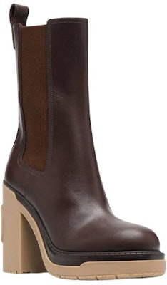 (Women) Valentino Leather Chunky Heel Chelsea Boot 'Brown' 1W2S0EV8ASD7DN Lookbook (Women) Valentino Leather Chunky Heel Chelsea Boot 'Brown' 1W2S0EV8ASD7DN