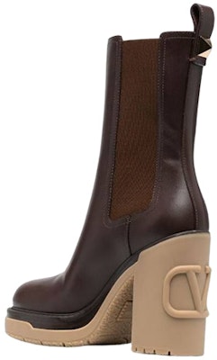(Women) Valentino Leather Chunky Heel Chelsea Boot 'Brown' 1W2S0EV8ASD7DN Shop (Women) Valentino Leather Chunky Heel Chelsea Boot 'Brown' 1W2S0EV8ASD7DN