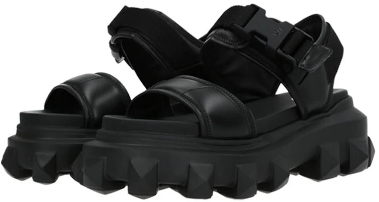 (W) Sandalias de Moda Valentino de Cuero 'Magic Tape Suela Gruesa Negra' XW2S0EB9KBS0NO Lookbook (W) Sandalias de Moda Valentino de Cuero 'Magic Tape Suela Gruesa Negra' XW2S0EB9KBS0NO
