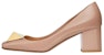 (W) Valentino Kulit Fesyen Slip-On Chunky Heel 6cm 'Powder Pink' WS0GF6LAFGF9