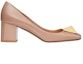 Order (W) Valentino Kulit Fesyen Slip-On Chunky Heel 6cm 'Powder Pink' WS0GF6LAFGF9