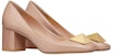 (W) Valentino Kulit Fesyen Slip-On Chunky Heel 6cm 'Powder Pink' WS0GF6LAFGF9