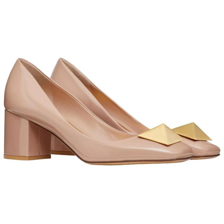 Lookbook (W) Valentino Leer Slip-On Chunky Hak 6cm ''Poederroze'' WS0GF6LAFGF9
