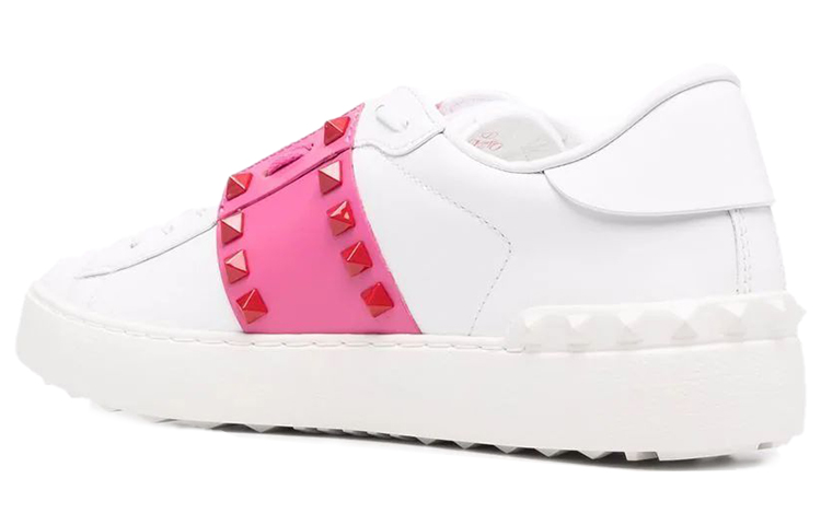 (W) Valentino Leather Fashion Sneaker 'White and Pink' 圖 3