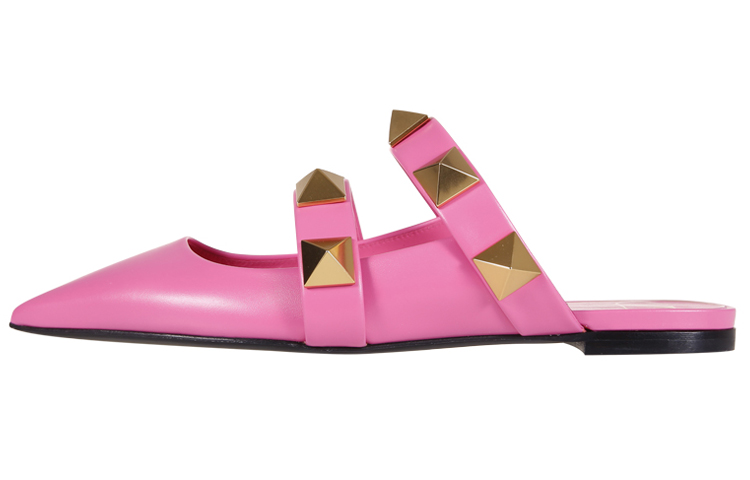 (Women) Valentino Leather Flat Sandal 'Pink' XW0S0BK8KETHW4