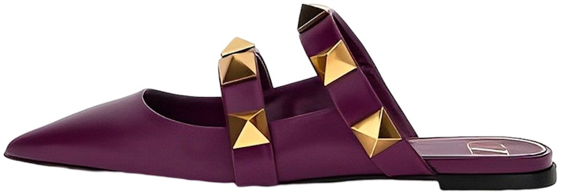 (Women) Valentino Leather Flat Slide 'Purple Fashion' 1W2S0BK8KETZA2 Buy (Women) Valentino Leather Flat Slide 'Purple Fashion' 1W2S0BK8KETZA2