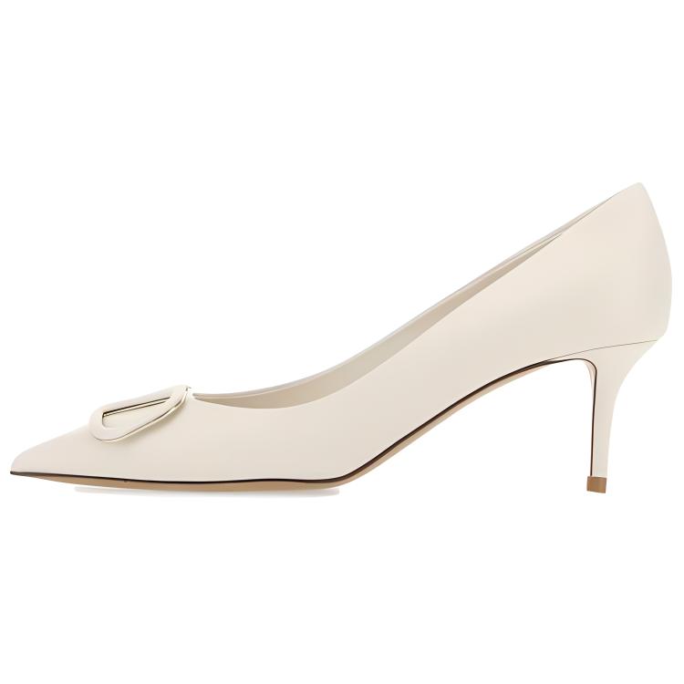(W) Valentino Leather High-Heel 'White Fashion'