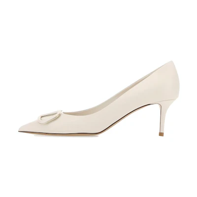 (W) Valentino Leather High-Heel 'White Fashion'