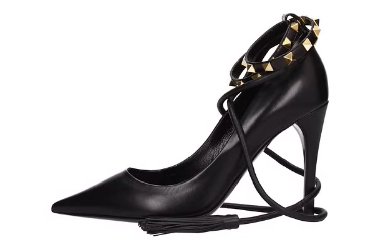 (Women) Valentino Leather High-Heel Pumps 'Black' S0X79GYH0NO