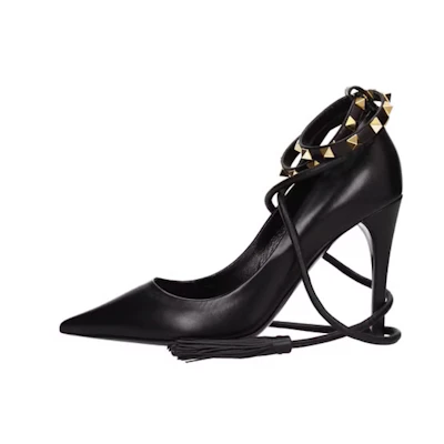 (W) Valentino Leather High-Heel Pumps 'Black'
