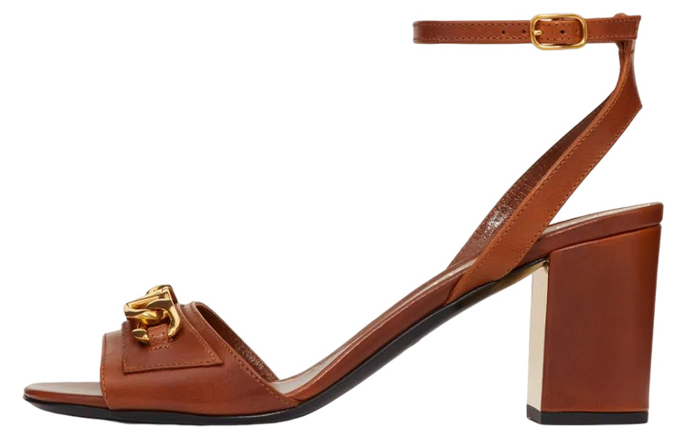 (W) Valentino Leather High-Heel Sandal 'Brown'